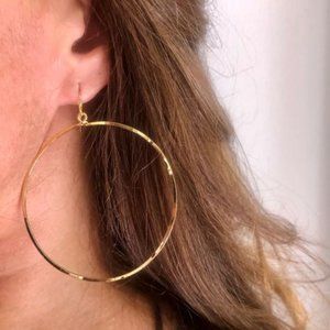 Large Minimalistic Gold Hoops